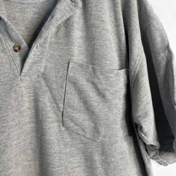 Jeep Brand Teflon Light Gray Short Sleeve 100% Cotton Polo Shirt Men's Size XL - Picture 4 of 8